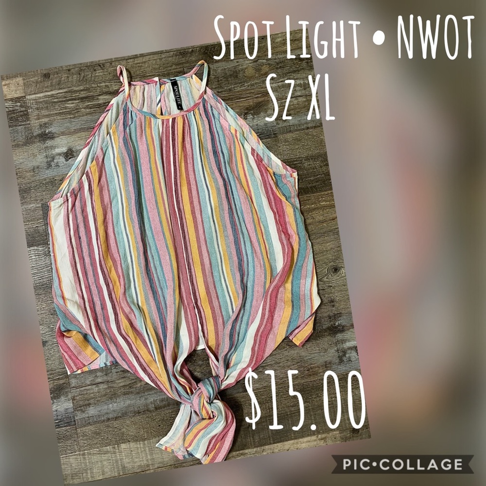 Halter top w/ front tie